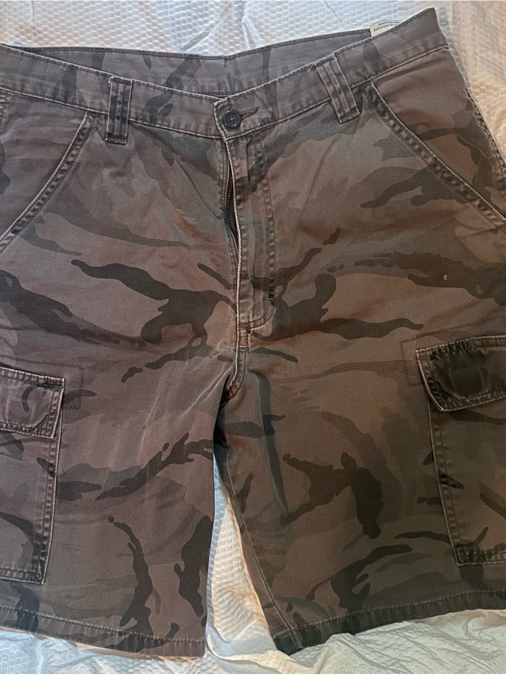 Wrangler Olive Green Camo Shorts